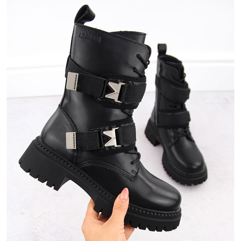 Naisten nahkaiset soljet, musta Big Star OO274A274 1