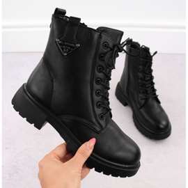 Naisten mustat trapper-saappaat T.Sokolski Z23-132 1