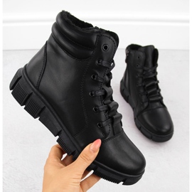 Naisten nahkasaappaat alustalla, musta, T.Sokolski Z24-335 1