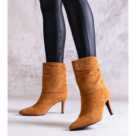 Ruskeat Bileis korkeakorkoiset nilkkurit beige 1