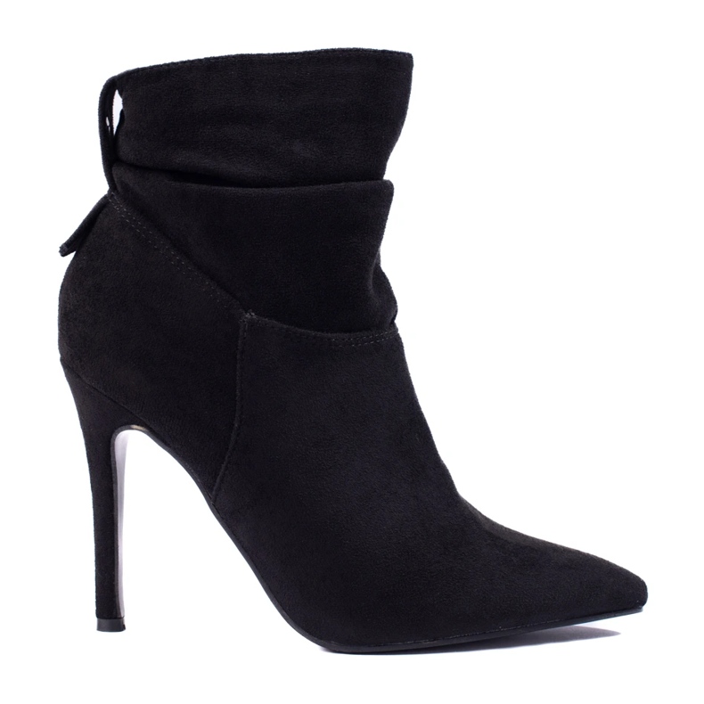 W. Potocki Tyylikkäät naisten saappaat Potocki-korkokengillä musta 1