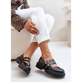 Naisten kengät Patenttimustilla Terione-hihnalla musta 1