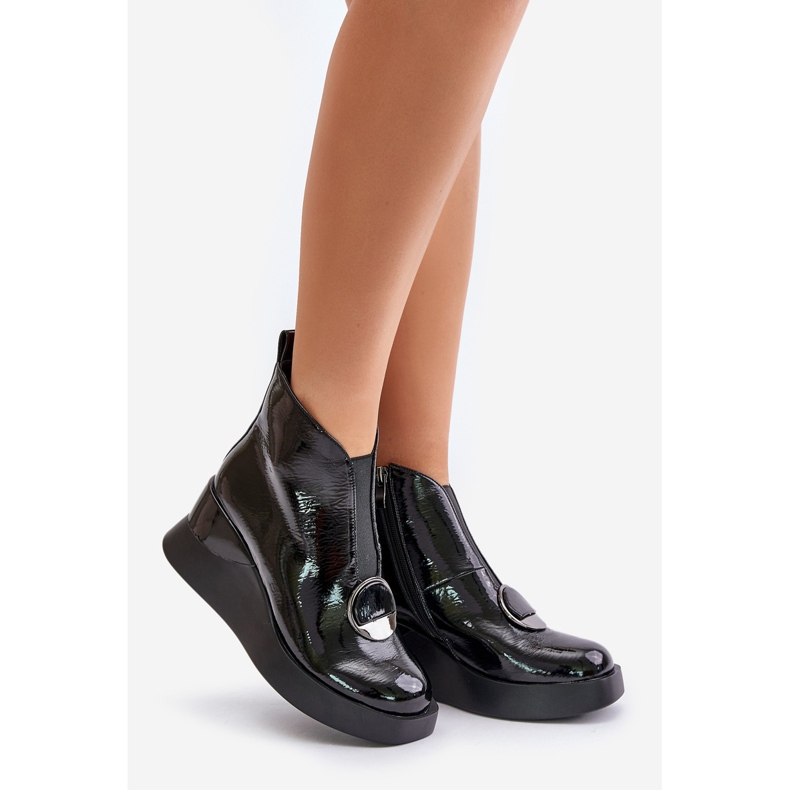 S.Barski Patenttikiila saappaat eristetyt D&amp;A MR880-136 musta 1