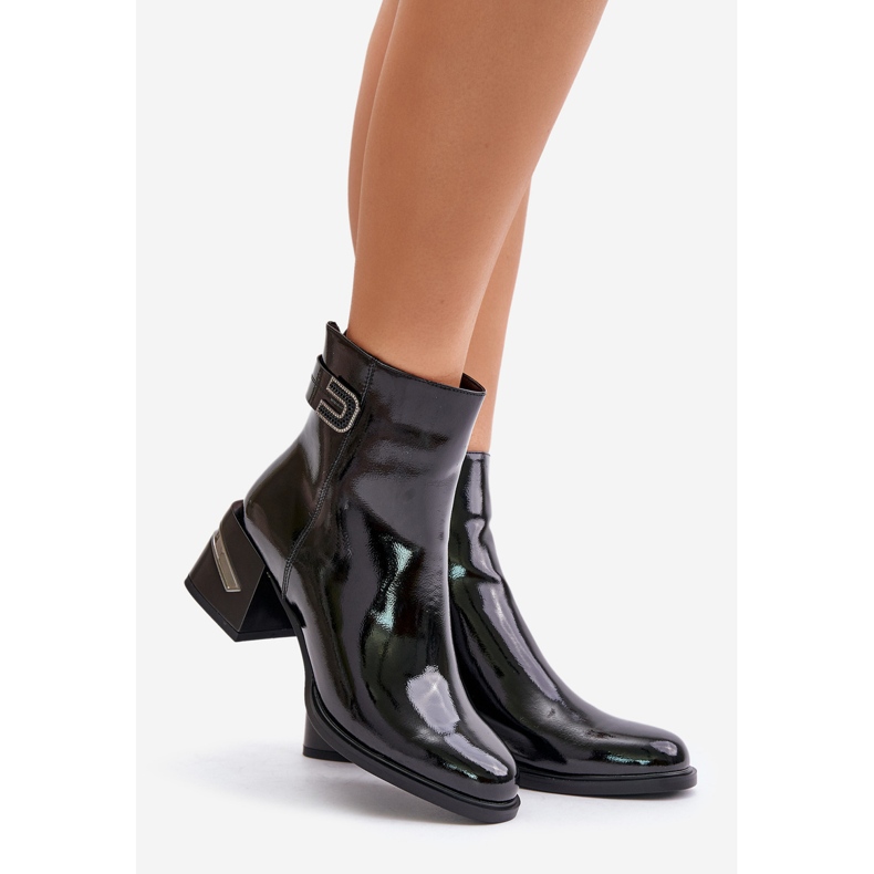 S.Barski Patenttikorkoiset eristetyt saappaat MR880-093 musta 1