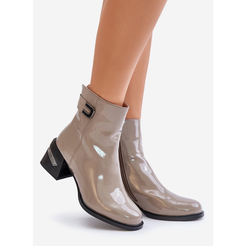 S.Barski Patenttikorkoiset eristetyt saappaat MR880-093 harmaa 1