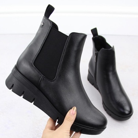 Naisten nilkkurit, joissa on kiila, musta Potocki 12433 1