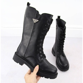 Mustat nahkaiset naisten työsaappaat Filippo DBT6302 1