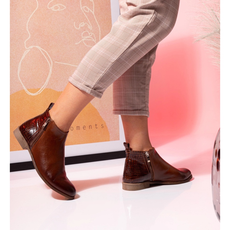 BUTDAM Aurora ruskeat nahkaiset Btz syksysaappaat 1