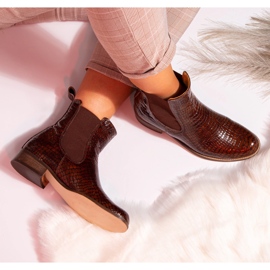 Litteät Chelsea-saappaat, kamelinahkaa Butdam Stw ruskea 1