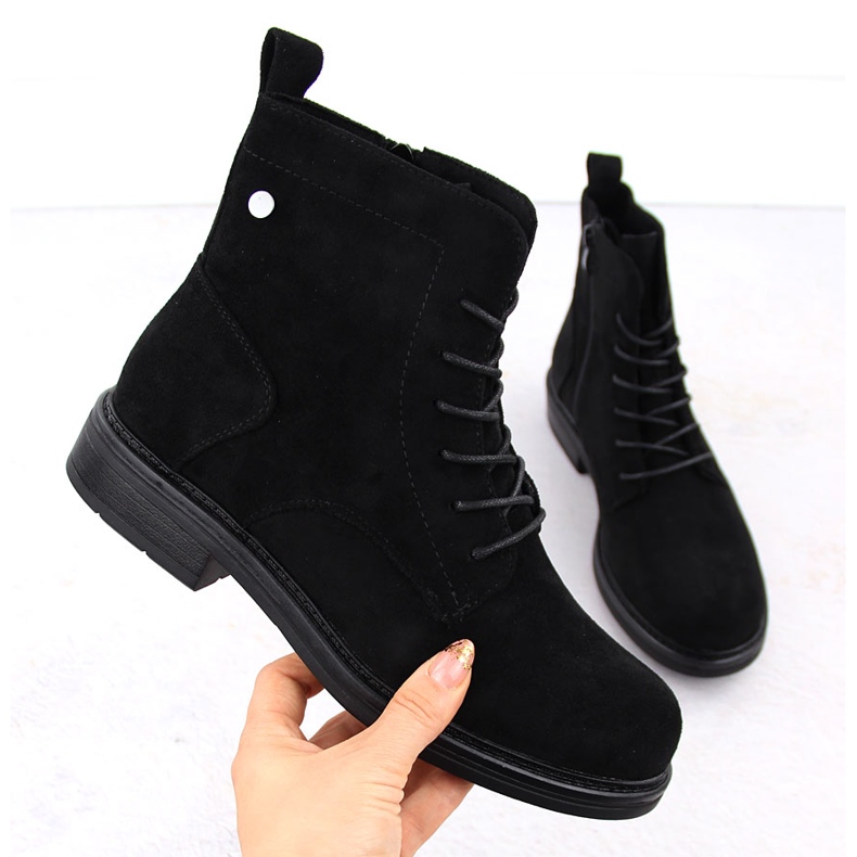 Naisten mustat mokkanahkasaappaat, Sergio Leone BT590 1