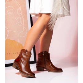 Naisten cowboy-saappaat kamelinahkaa Butdam KW-1 ruskea 1