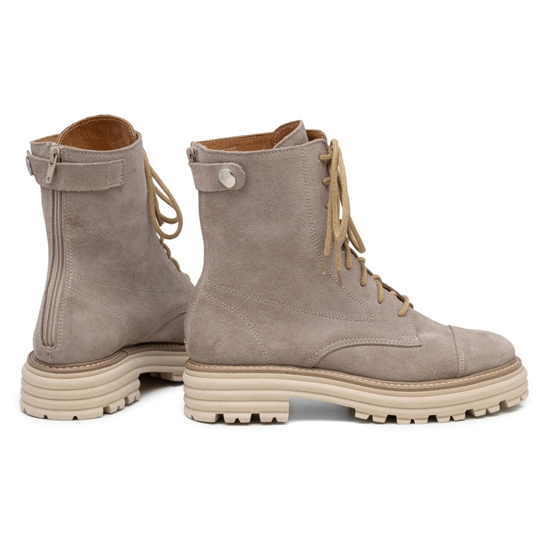 Naisten beige mokkanahkalaukku Butdam WOR1 1