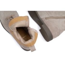 BUTDAM Naisten nahkaiset nauhasaappaat Trw, beige 1