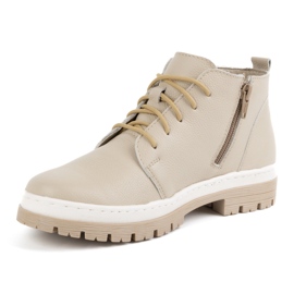 WASAK Naisten talviset nahkanilkkurit 0689W, beige 1