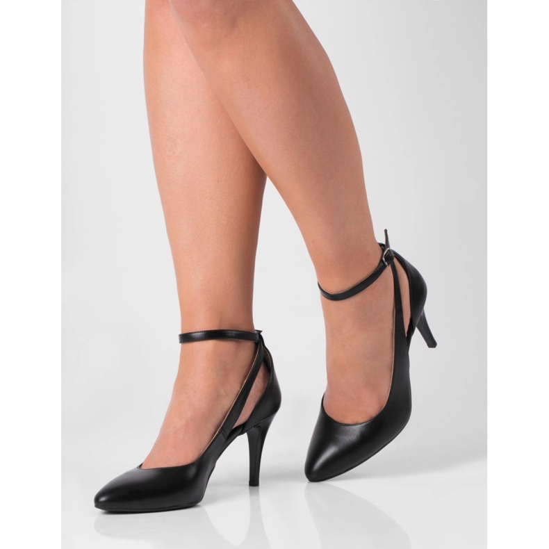 BUTDAM Livia tanssi korkokengät mustalla hihnalla nilkan ympärillä 1