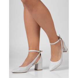 BUTDAM Gabi hopea glitter matalakorkoiset pumput 1