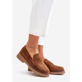 Klassiset naisten mokkanahkaiset mokkasiinit, ruskea Belania 1