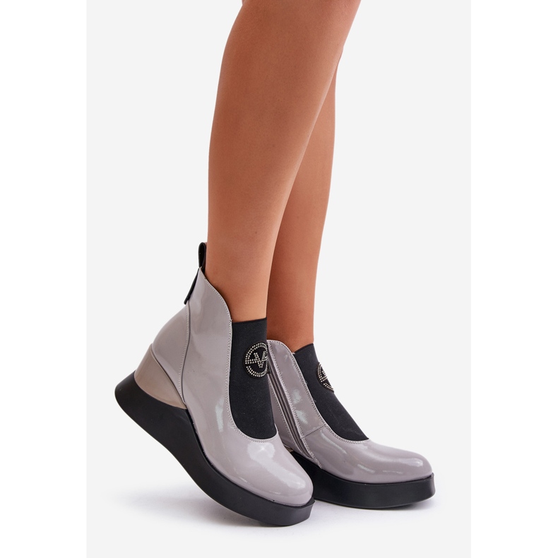 Patenttikiila saappaat eristetyt Vinceza 66703 harmaa 1