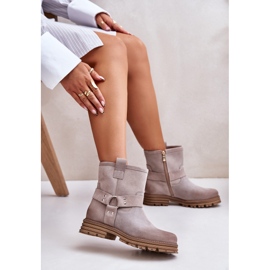 Naisten mokkanahkaiset saappaat Lewski 3610 Cappucino beige 1