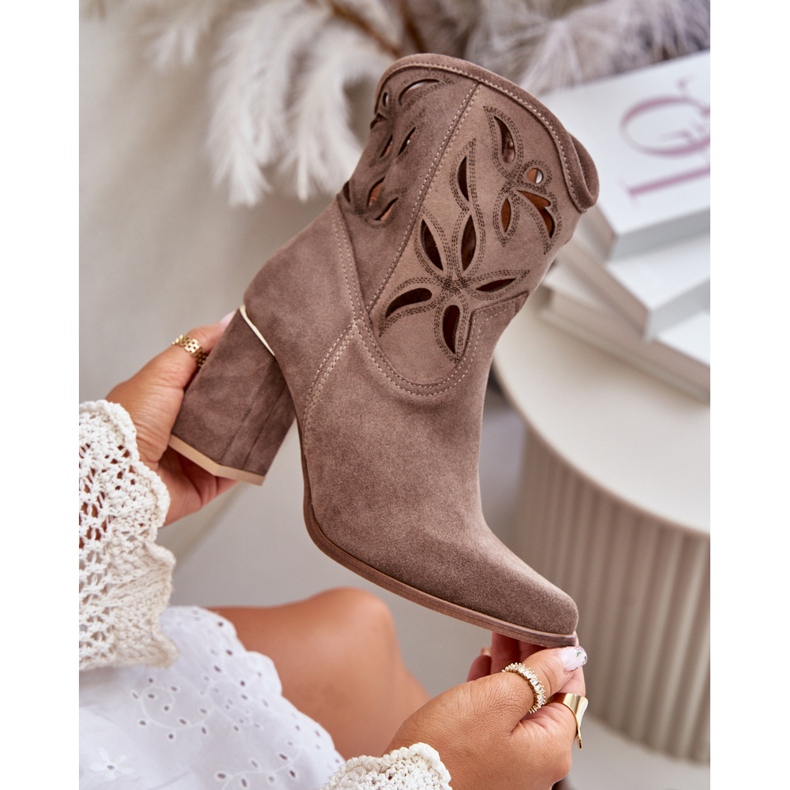 Mokkanahkaiset nilkkurit Lewski 3629 Tumman beige 2