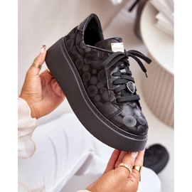 Nahkaiset urheilukengät alustalla Maciejka 06191-42 Musta 2