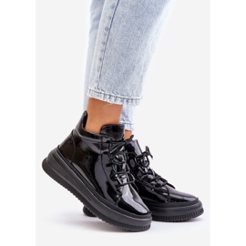 Vaaleat kiiltonahkaiset urheilukengät luonnonnahkaa Artiker 55C1049 musta 1