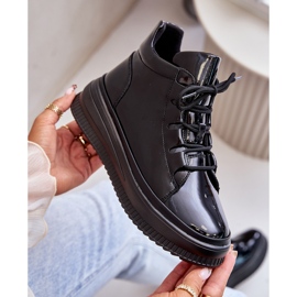 Vaaleat kiiltonahkaiset urheilukengät luonnonnahkaa Artiker 55C1049 musta 2