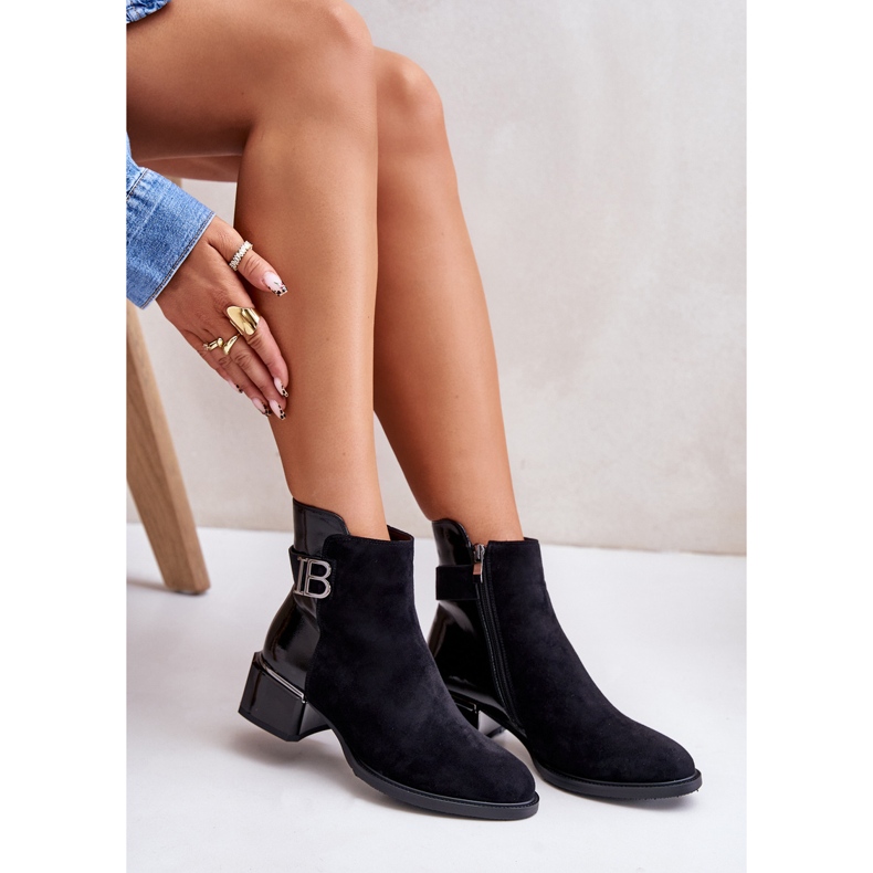 S.Barski Tyylikkäät eristetyt korkokengät MR880-040 musta 2