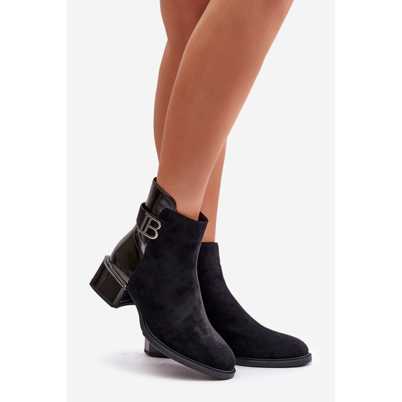 S.Barski Tyylikkäät eristetyt korkokengät MR880-040 musta 1