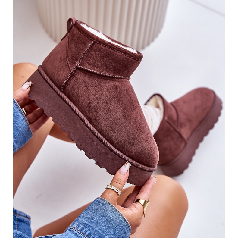 Naisten lumisaappaat, jotka on eristetty turkista, tummanruskea, Xamella 2