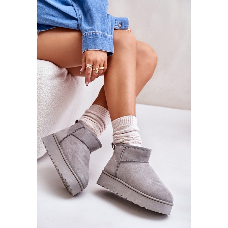 Naisten lumisaappaat, jotka on eristetty turkista, harmaa Xamella 2