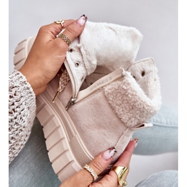 Naisten eristetyt Trapper-saappaat alustalla, beige Alcyhen 2