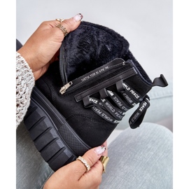 Naisten saappaat alustalla koristeellisella nyörityksellä musta Edidda 2