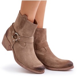 Zazoo 60477 mokkanahkaiset, eristetyt korkokengät, beige 9