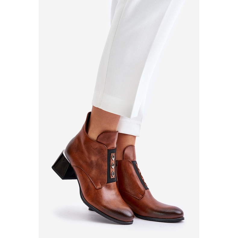 Zazoo 60504 nahkaiset nilkkurit, lämmin ruskea 1