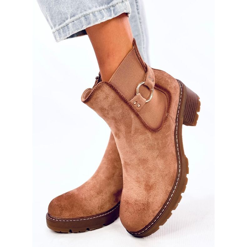 Airon Khaki matalakorkoiset Chelsea-saappaat beige 1