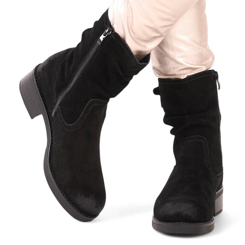 Naisten mustat mokkanahkasaappaat, Sergio Leone BT355-S 1