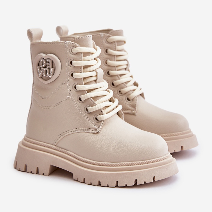 Beiget Evaliraea tyttöjen saappaat turkisvuorella ja vetoketjulla 1