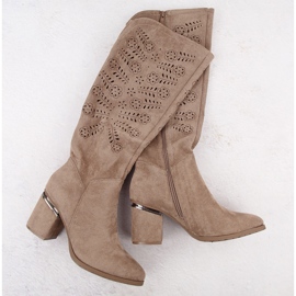 Beiget naisten harjakattoiset korkokengät Vinceza 16482 1