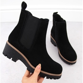 Mustat nahkaiset naisten Chelsea-saappaat Filippo DBT4805 1