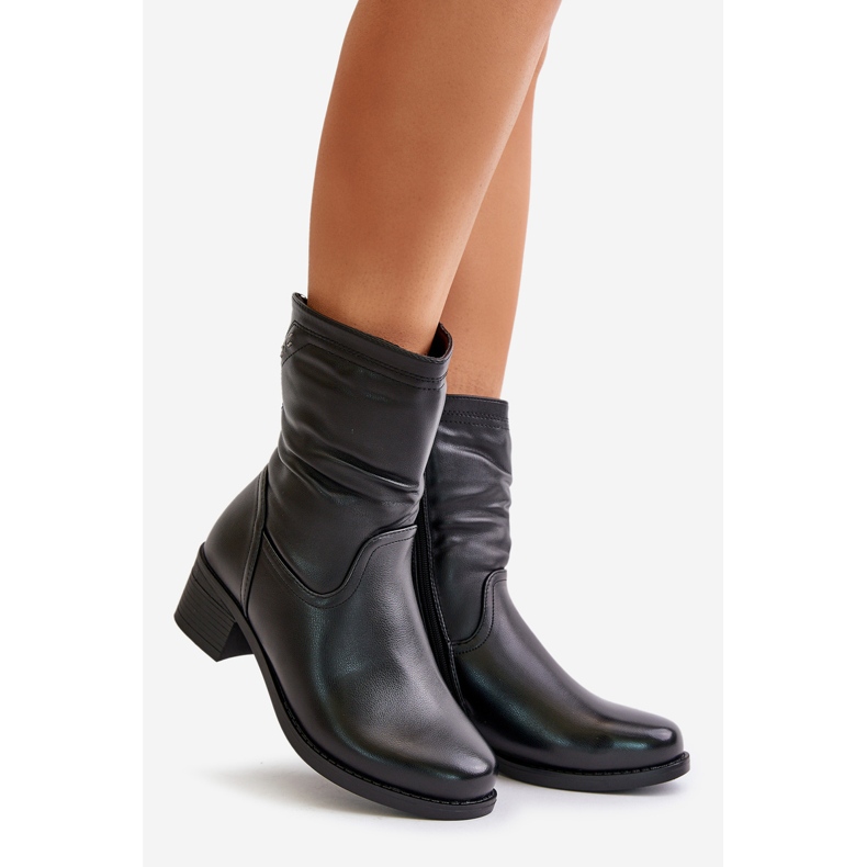 Turkisvuoratut korkeakorkoiset saappaat Vinceza 85155 musta 1