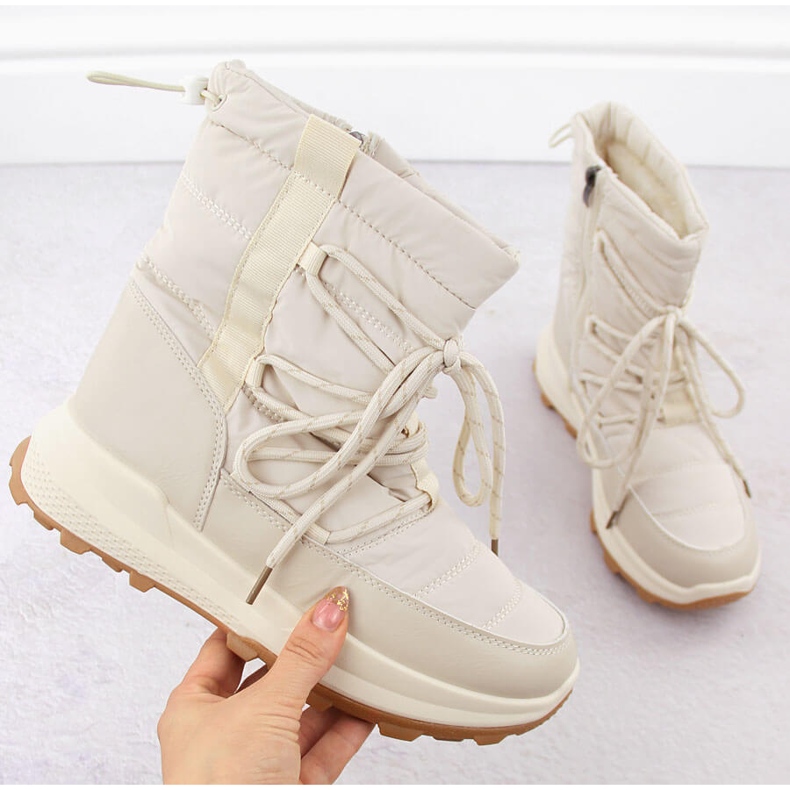 Naisten lumikengät, beige Potocki 16321 1