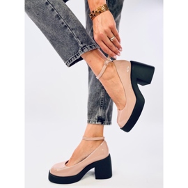 Termet Khaki leveäkorkoiset pumput beige 2