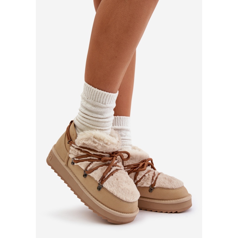 Matalatasoiset lumisaappaat turkisella D.Franklin DFSH370011 beige 1