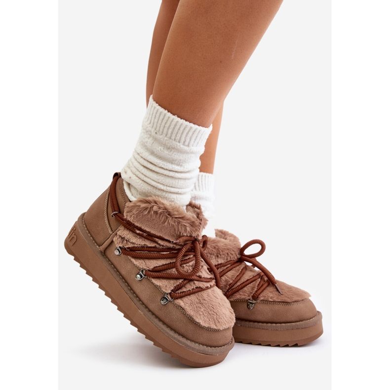 Matalatasoiset lumisaappaat turkisella D.Franklin DFSH370011 Ruskea 1