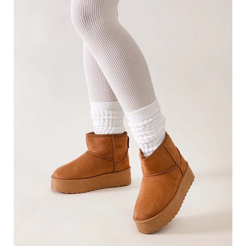 Thaisan ruskeat rennot lumisaappaat korkealla alustalla 1