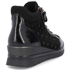 Rieker Naisten nahkaiset saappaat, patentti Remonte R0773-04 musta 2