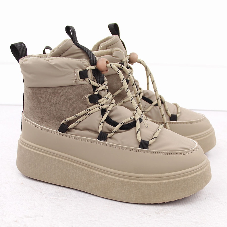 Naisten lumikengät alustalla, beige Potocki 72302 2