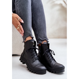 Zazoo 2831 naisten saappaat luonnollisesta nahasta, musta 2