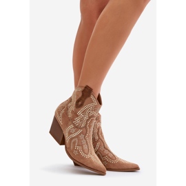 Kaivina koristellut Camel Cowboy -saappaat korkokengillä ruskea 1